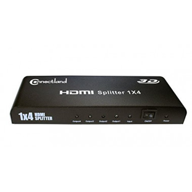 Splitter HDMI 1.4 - 4 écrans simultanés | Connectland 