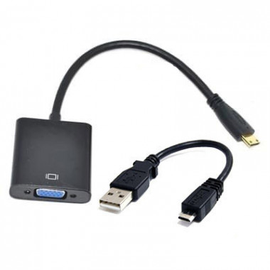 Adapt. HDMI Male/VGA Femelle (HD15) + audio - 30119 | DUST 