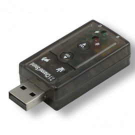 Mini carte son USB surrond 7.1 entree - sortie jack - USB2257 | MCL Samar