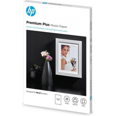 Papier photo brillant Premium Plus - 25 feuilles - CR677A | HP 