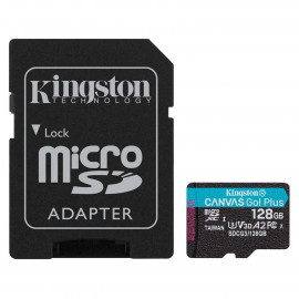 Micro SDHC 128Go C10 A2 V30 + Adapt SDCG3 - 128GB - SDCG3128GB | Kingston