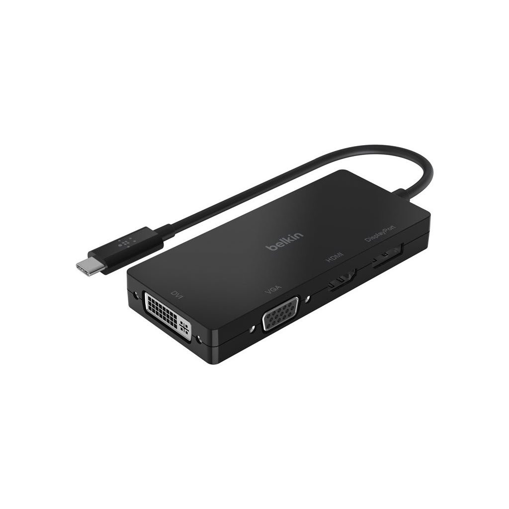 Adaptateur vidéo USB-C - HDMI/VGA/DVI/DISPLAYPORT - AVC003BTBK | Belkin 