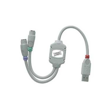 Adaptateur USB à 2 ports PS2 - 04086412991075 | Générique 