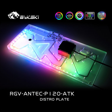 Distro Plate ARGB pour Antec P120 Crystal - RGVANTECP120ATK | Générique 