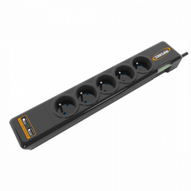Parasurtenseur 5 prises + USB - S5 USB NEO  - 61298 | Infosec