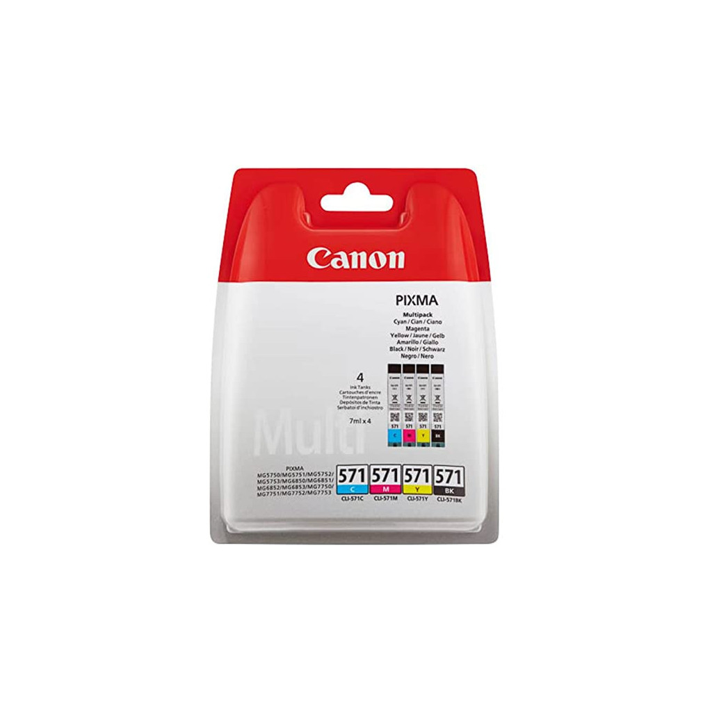 Pack cartouches Noire+couleurs - CLI-571 VALBP | Canon 