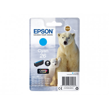 Ink/26 Polar Bear 4.5ml CY - C13T26124012 | Epson 