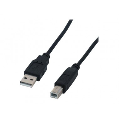 USB 2.0 cable A/B plug - 3m Black - MC922AB3MN | MCL Samar 