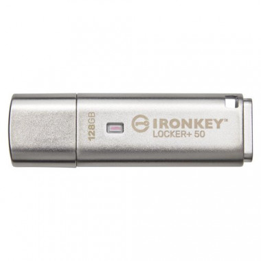 Clé 128Go USB 3.2 IronKey Locker+ 50 IKLP50/128GB - IKLP50128GB | Kingston 