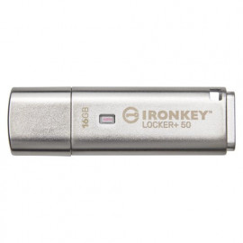 Clé 16Go USB 3.2 IronKey Locker+ 50 IKLP50 - 16GB - IKLP5016GB | Kingston