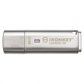Clé 32Go USB 3.2 IronKey Locker+ 50 IKLP50 - 32GB - IKLP5032GB | Kingston
