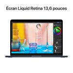 MacBook Air 13.6" - WQXGA/M2/8Go/256SSD/Noir - MLY33FNA | Apple 