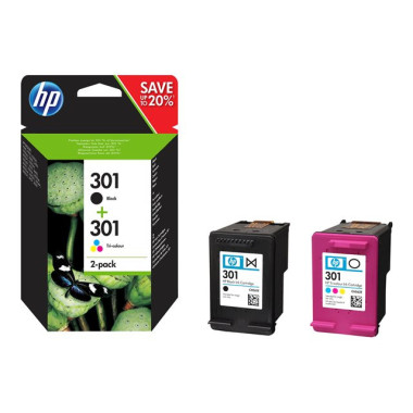 HP 301 Ink Cart Combo 2-Pack Blister - N9J72AE#301 | HP 