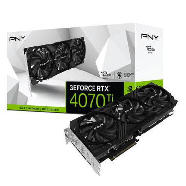 GeForce RTX 4070Ti 12GB VERTO Triple Fan - VCG4070T12TFXPB1 | PNY 