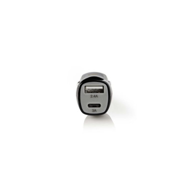 Chargeur allume-cigare USB / USB-C - 3,4 A - Noir - CH014BL | Générique 