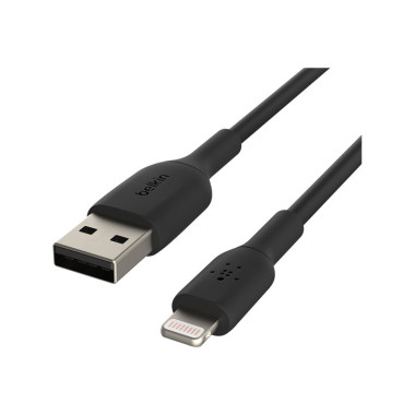 Lightning to USB-A Cable 1M Black - CAA001BT1MBK | Belkin 