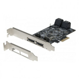 PCI-E SATA III 6GB - s 4 port internes + 2 eSATA - 306084 | Dexlan