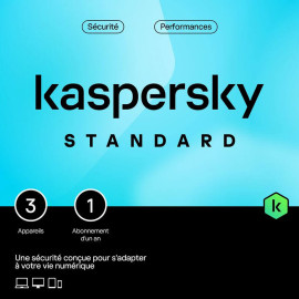 Antivirus Standard Boîte - 1 An - 3 PC - KL1041F5CFS | Kaspersky
