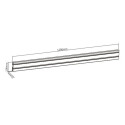 Kit rail de fixation Slatwall 120cm + 2 pieds - 1503301K | Kimex International 