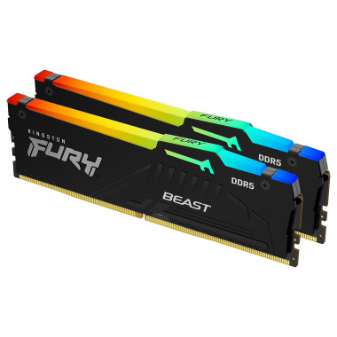 Fury Beast RGB 32Go (2x16Go) DDR5 5600Mhz - KF556C40BBAK232 | Kingston 