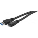Câble micro USB3 B Male - USB3 A - 1.80m | Générique 