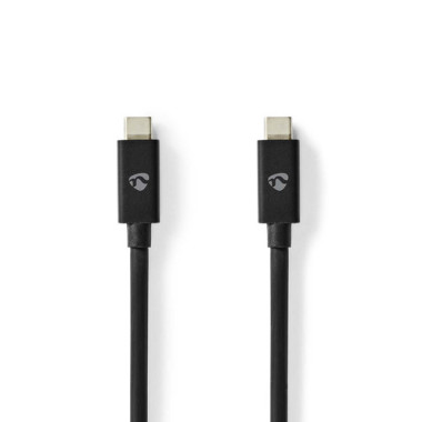 Câble USB-C 4.0 Mâle - Mâle 240W - 8K60Hz - 1m Noir - CCGP66040BK10 | Nedis 