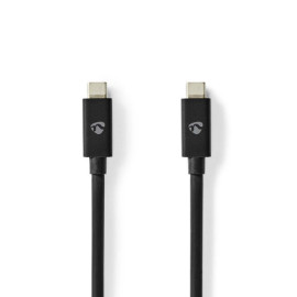 Câble USB-C 4.0 Mâle - Mâle 240W - 8K60Hz - 1m Noir - CCGP66040BK10 | Nedis