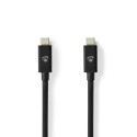 Câble USB-C 4.0 Mâle - Mâle 240W - 8K60Hz - 2m Noir - CCGP66020BK20 | Nedis 