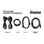 GB2745QSU-B1 27" QHD - 100Hz - IPS - 1ms - Pivot - FreeSync - GB2745QSUB1 | Iiyama 