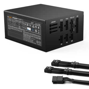 ATX 1500W - Straight Power 12 80+ PLAT - BN340 - BN340 | Be Quiet! 