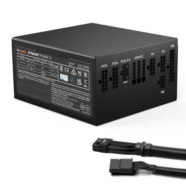 ATX 1050W - Straight Power 12 80+ PLAT - BN338 - BN338 | Be Quiet! 