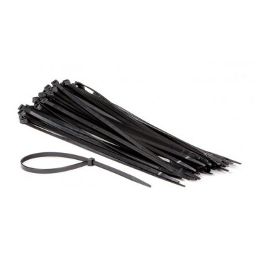 Serre cable Noir 2.5mmx200mm - sachet de 100 pcs | Générique 