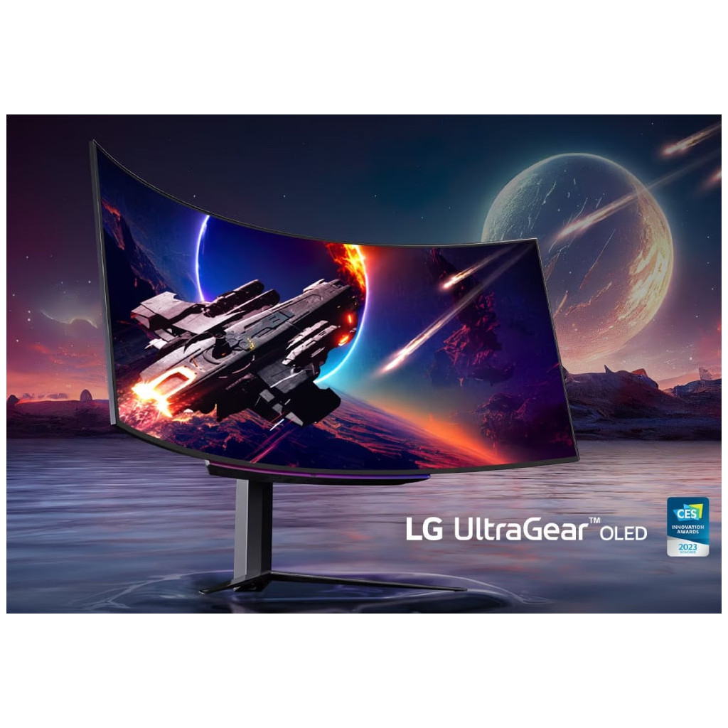 LG UltraGear 45GR95QE-B 44,5 OLED WQHD 240 Hz compatible G-Sync incurvé