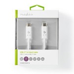Câble USB-C 3.2 Gen2 - 100W - 1m - Blanc - CCGW64750WT10 | Nedis 