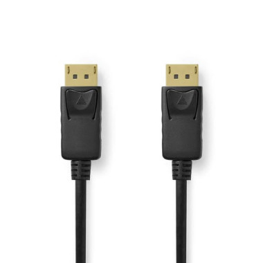 Câble DisplayPort 1.4 8K male - male - Noir - 2m - CCGL37014BK20 | Nedis 