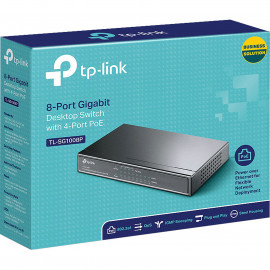 8 Ports 10 - 100 - 1000Mbps TL-SG1008P (4 POE) - TLSG1008P | TP-Link