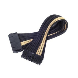 Cable tressé ATX 24-Pin 300mm - GOLD - Black - SSTPP07MBBG | Silverstone