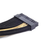 Cable tressé ATX 24-Pin 300mm - GOLD - Black - SSTPP07MBBG | Silverstone 