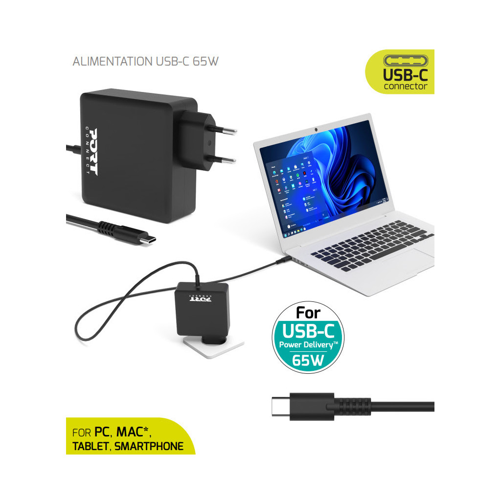 ALIMENTATION USB-C 65W - 900097BEU | Port 