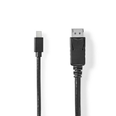 Cable Mini Display port vers Displayport 1.4 - 2m - CCGP37404BK20 | Nedis 