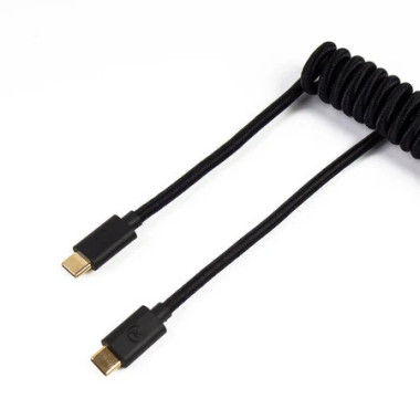Cable Coiled Aviator - USB C - Noir - CabB | Keychron 