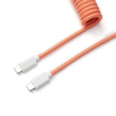 Cable Coiled Aviator - USB C - Rose Orange - Cab14 | Keychron 