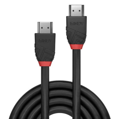 Cable HDMI Black Line - Ethernet - 5M - Male-Male - 36474 | Lindy 