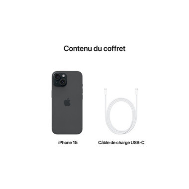 iPhone 15 128Go - Noir - MTP03ZDA | Apple 