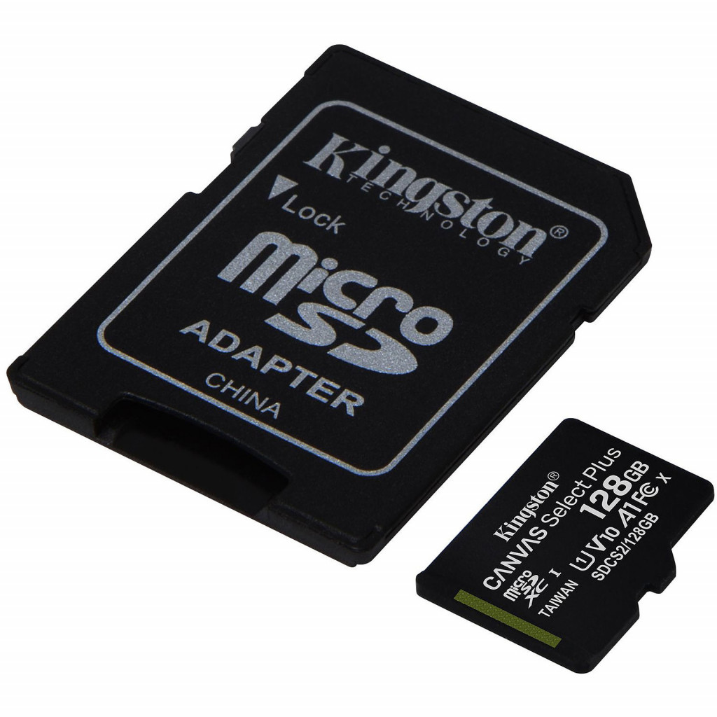 Micro SDHC 128Go Class 10 + Adapt SDCS2/128GB | Kingston 