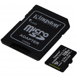 Micro SDHC 128Go Class 10 + Adapt SDCS2 - 128GB - SDCS2128GB | Kingston