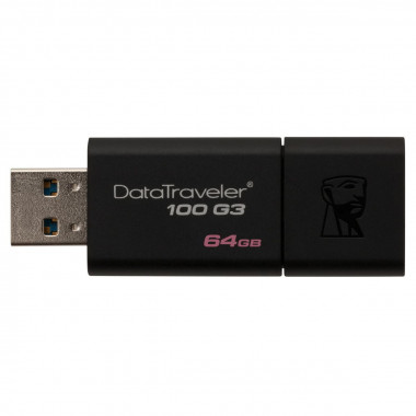 Clé 64Go USB 3.0 DataTraveler 100 DT100G3/64GB | Kingston 